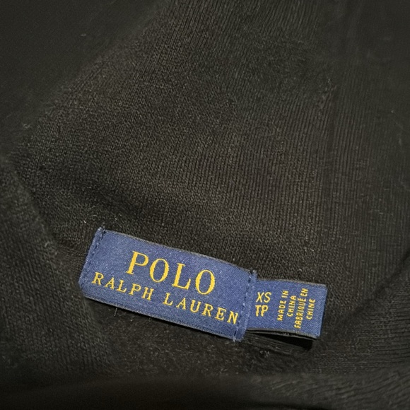 Like New-Worn 1X-RL Polo-Hooded Sweatshirt-XS-Black-Side Zippers-Longer Length - Picture 14 of 16